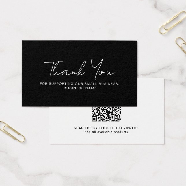 Rabatt Vielen Dank Business QR Code Card (Büro)