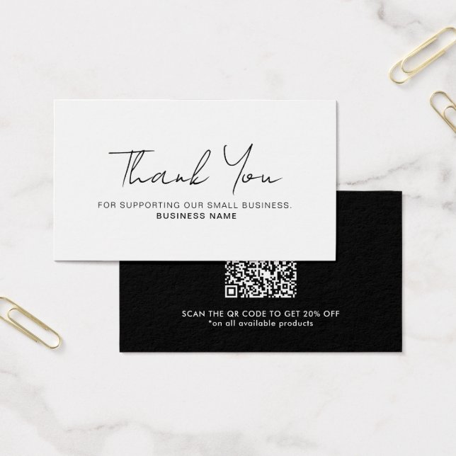 Rabatt Vielen Dank Business QR Code Card (Büro)