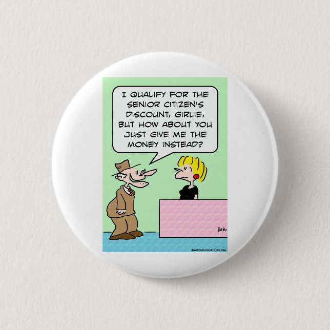 Rabattgeld der älteren Bürger stattdessen Button (Vorderseite)