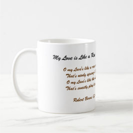 Rabbie Burns, wie eine Tasse der Roten Rote Rose