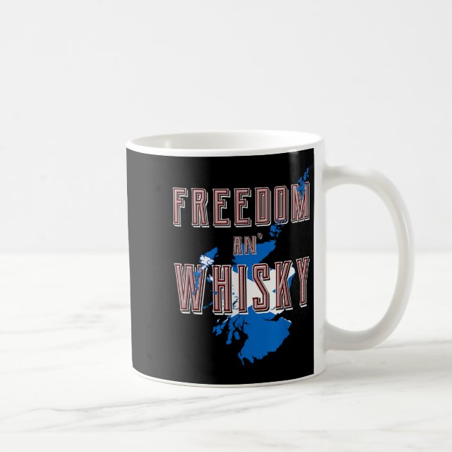 Rabbie Burns Zitat Freedom Whisky Scottish Colors Kaffeetasse (Rechts)
