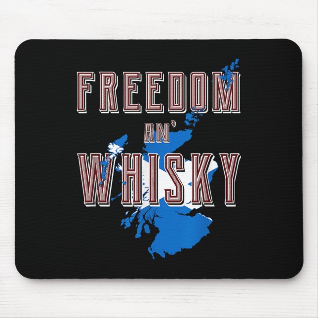 Rabbie Burns Zitat Freedom Whisky Scottish Colors Mousepad (Vorne)