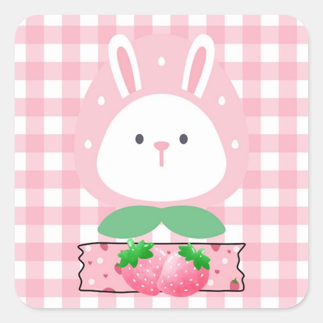 Rabbinensticker Quadratischer Aufkleber (Vorderseite)