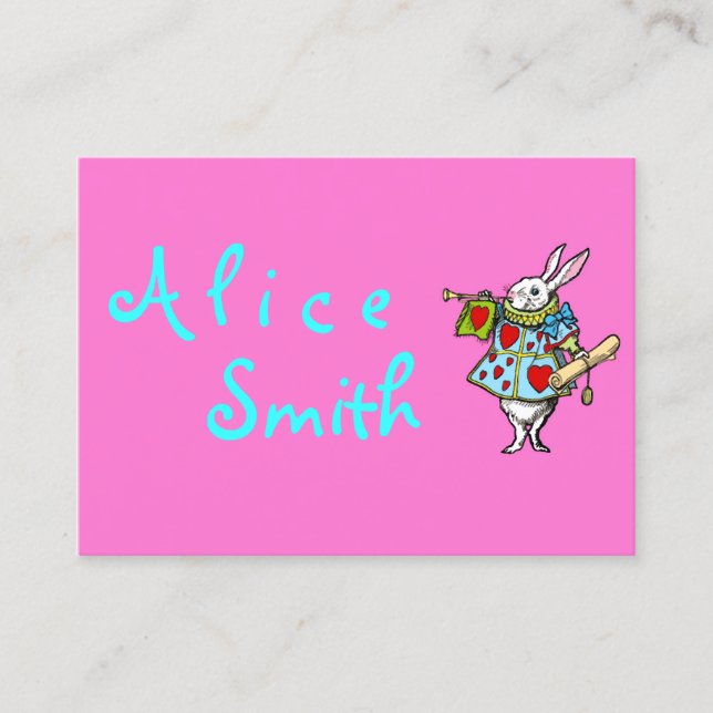 Rabbit Alice au pays des merveilles - Carte de vis (Devant)