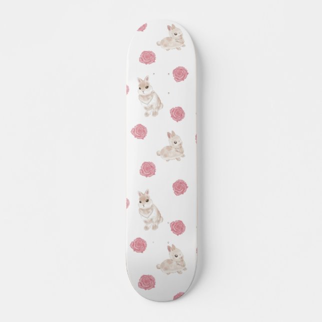 Rabbit and rose skateboarding skateboard (Vorne)
