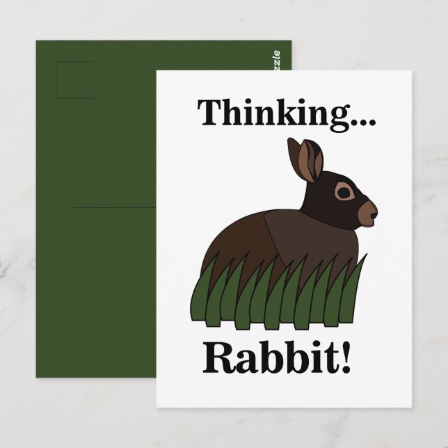 Rabbit Animal Cute Bunny Postkarte (Vorne/Hinten)