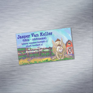 Rabbit Animal Parade schreibt Sachen Magnetische Visitenkarte