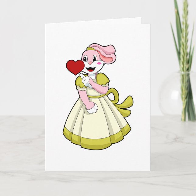 Rabbit as Bride with Wedding dress.PNG Karte (Vorderseite)