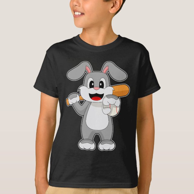 Rabbit Baseball Baseball T-Shirt (Vorderseite)