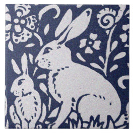 Rabbit Blue Gray Granite Stone Woodland Fliese