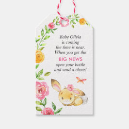 Rabbit Bunny Baby Girl Dusche Mini Flasche Gefalle Geschenkanhänger