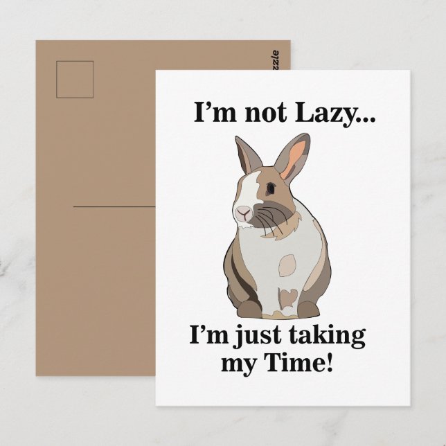Rabbit Bunny Niedlich Funny Postkarte (Vorne/Hinten)
