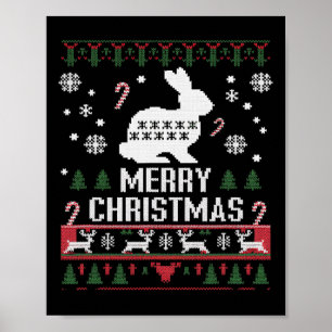 Rabbit Bunny Ugge Zu Weihnachten Poster