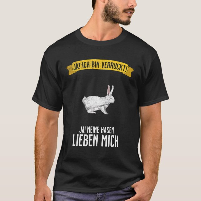 Rabbit Crazy & Rabbit Liebe T-Shirt (Vorderseite)