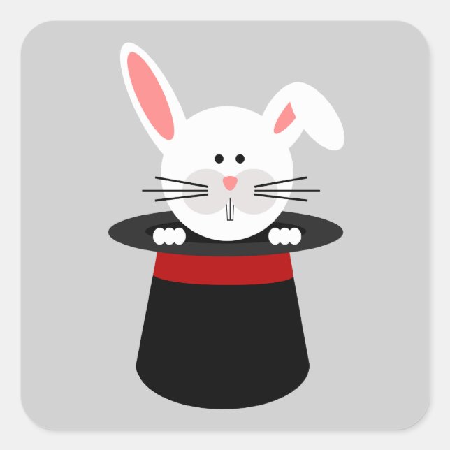 Rabbit dans un Sticker Magicien Casquette (Devant)