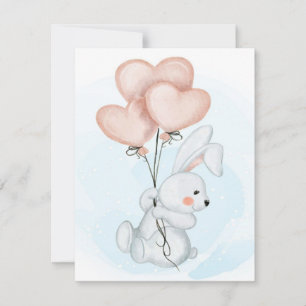 Rabbit Design Wird Cute Bunny Wird Kid Birthday Einladung