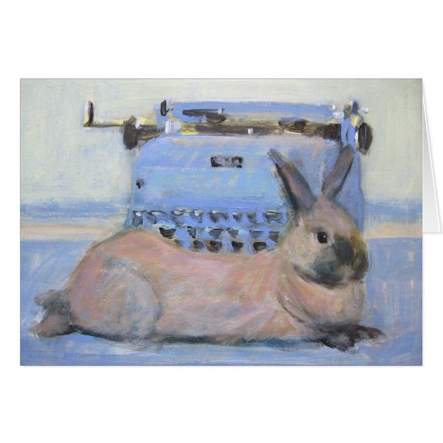 Rabbit et machine à écrire (Devant horizontal)