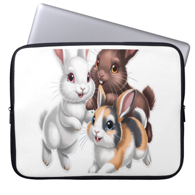 Rabbit family  laptopschutzhülle (Vorderseite)