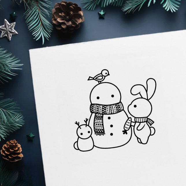 Rabbit Gebäude Snowman Permastempel (Von Creator hochgeladen)