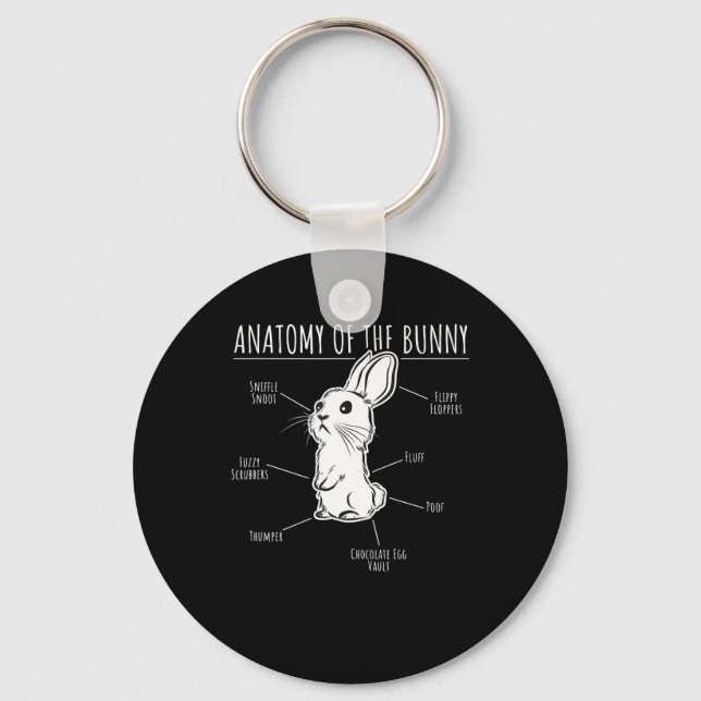 Rabbit-Geschenk |Anatomie der Liebe von Niedlichen Schlüsselanhänger (Vorderseite)