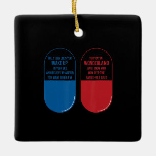 Rabbit-Geschenk Blue Pill Red Pill Wonderland Ra Keramikornament