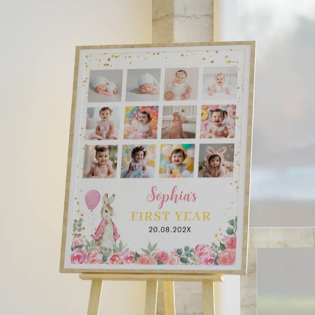 Rabbit Girl Anniversaire Photo Poster de l'étape (Créateur téléchargé)