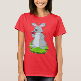 Rabbit Glass Rotwein T-Shirt