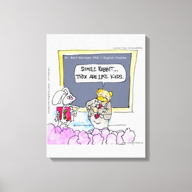 Rabbit Grammar Polizei Funny Canvas Print Leinwanddruck (Vorderseite)