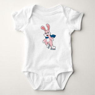 Rabbit Ice Skaten Ice Skate Baby Strampler