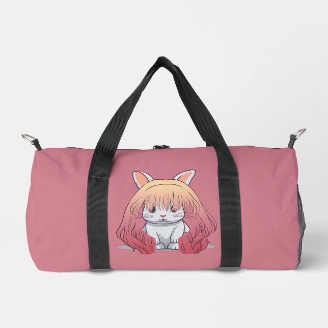 Rabbit in a Wig Small Duffle Bag (Vorderseite)