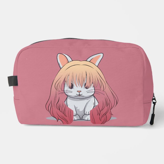 Rabbit in a Wig Waschbeutel (Vorderseite)