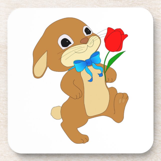 RABBIT IN LIEBE GETRÄNKEUNTERSETZER (Vorderseite)