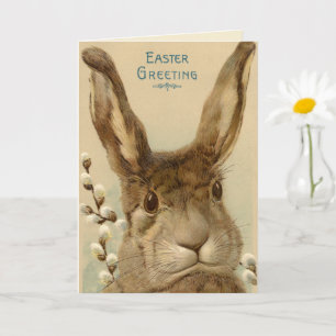Rabbit-Karte für Vintage Ostern Karte