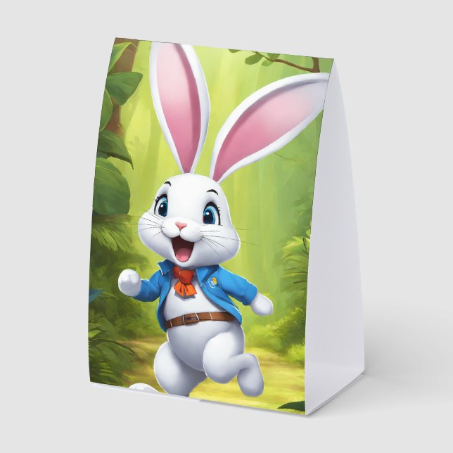 Rabbit Logo Black Guest Book Tischaufsteller (Vorderseite)