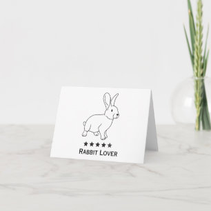 Rabbit Lover, einfaches Design Karte