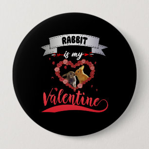 Rabbit Lover Kaninchen ist mein Valentine Button