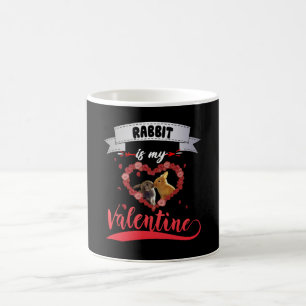 Rabbit Lover Kaninchen ist mein Valentine Kaffeetasse