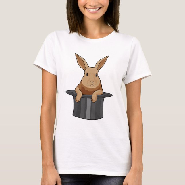 Rabbit Magician Magician Hut T-Shirt (Vorderseite)