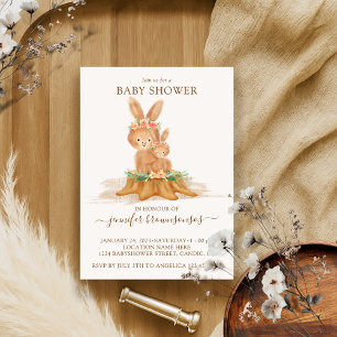 Rabbit Mommy Bunny Baby Einladung