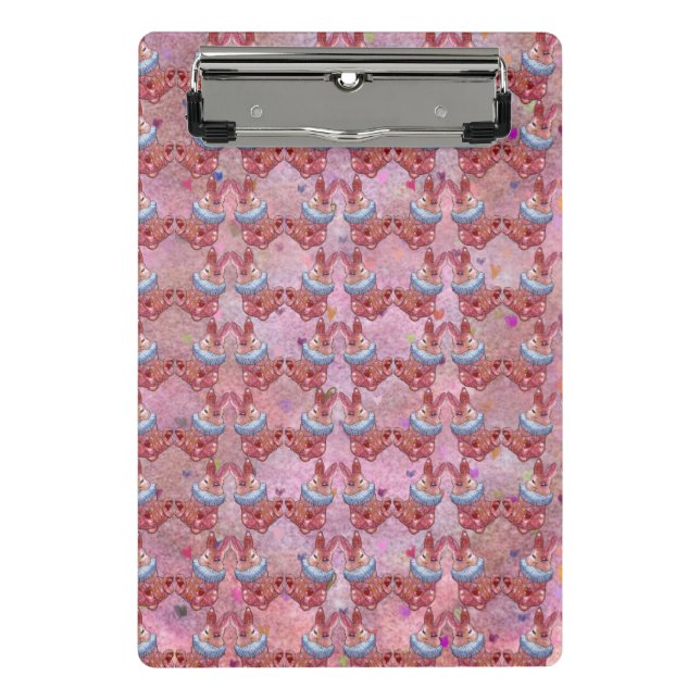 Rabbit named Ladybug Mini Klemmbrett (Vorderseite)