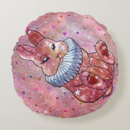 Rabbit named Ladybug Rundes Kissen