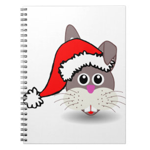 Rabbit Oaster Bunny Animal Christmas Weihnachtsman Notizblock