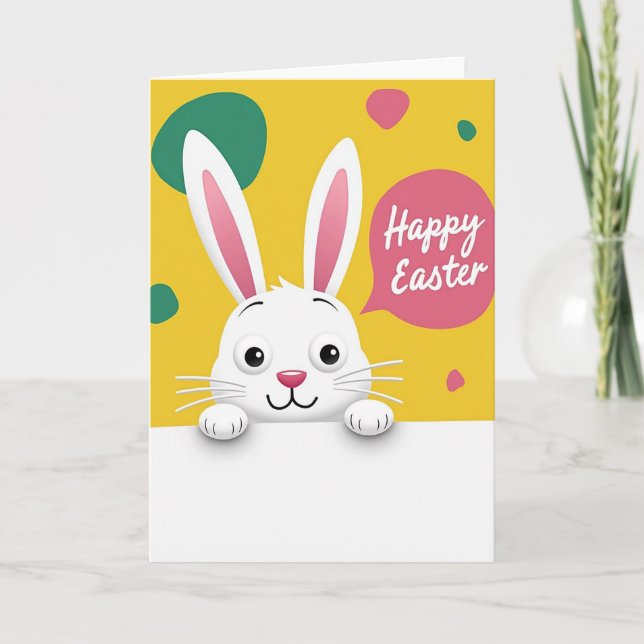 Rabbit Peek Easter Shapes Card Karte (Vorderseite)