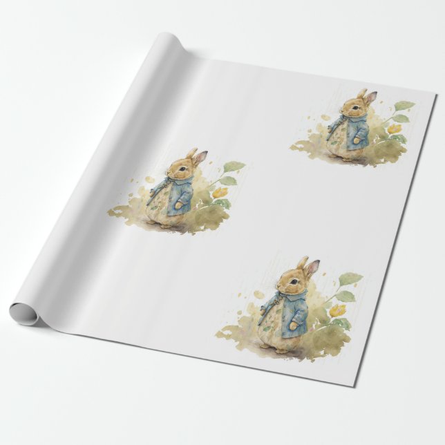 Rabbit Peter Party Wrapping Paper Geschenkpapier (Ungerollt)
