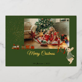 Rabbit Peter Weihnachtskarte Folien Feiertagskarte