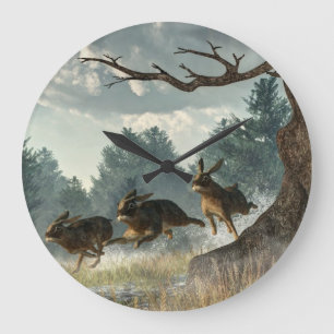Rabbit Race Große Wanduhr
