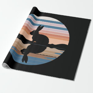 Rabbit Retro Sunset Geschenkpapier