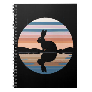 Rabbit Retro Sunset Notizblock