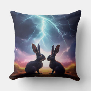 Rabbit Sihouettes Kissen