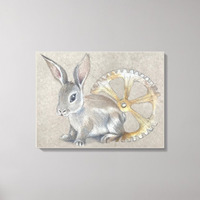 Rabbit Stretched Canvas Print Leinwanddruck (Vorderseite)
